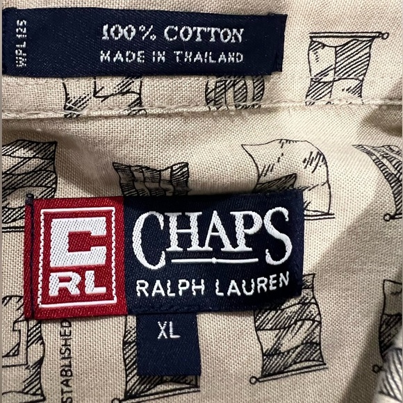 CHAMPS + RALPH LAUREN Flags All Over Print
Mens X Large Button Shirt rare - Picture 7 of 9